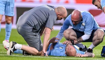 نقل لاعب كرة القدم إلى المستشفى متأثراً بإصابة قد تهدد حياته