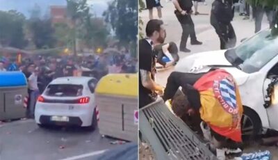 فيديو 12 مُصاباً في حادث دهس قبل مباراة مباراة برشلونة وإسبانيول