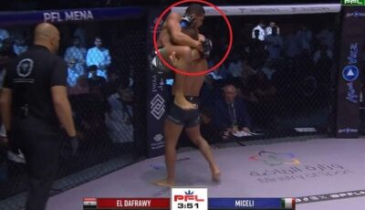 فيديو المصري يُجبر منافسه الإيطالي على الاستسلام خنقاً
