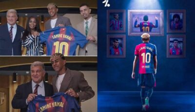 فيديو يامال يحمل راية الرقم 10 ويعد بالمزيد