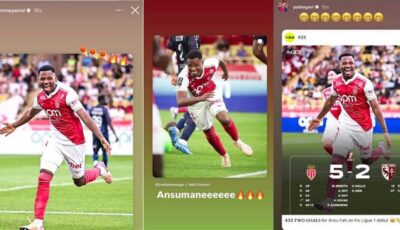 لاعبو برشلونة يحتفون بهدّاف موناكو