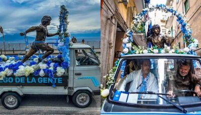 مارادونا يجول في شوارع نابولي