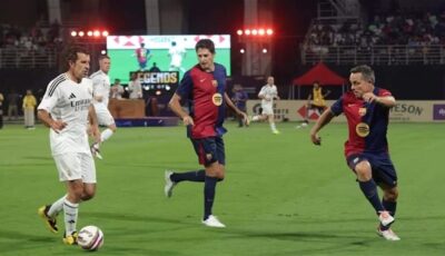 فيديو برشلونة يحسم كلاسيكو الأساطير