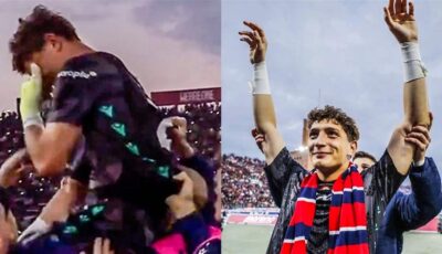 حارس شاب يبكي فرحاً في ظهوره الأول الناجح