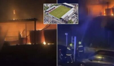 حريق في ملعب إكستر سيتي يلتهم غرفة التحكم