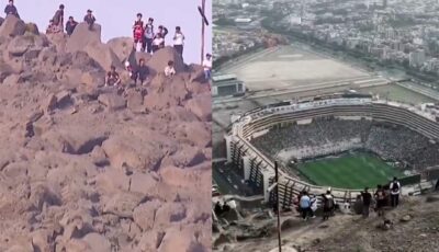 فيديو جماهير فلامنغو تسلقت الجبل لمشاهدة النهائي