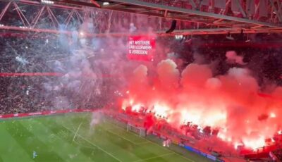 فيديو ألعاب نارية تُوقِف مباراة أياكس