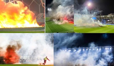 فيديو شغب جماهيري يُشعل ملعبا في السويد